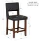 Linon Home Decor Vega Counter Stool with Black Cushion in Espresso, , large