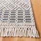 Safavieh Natura NAT852N 6" Square Ivory and Navy Area Rug, , large