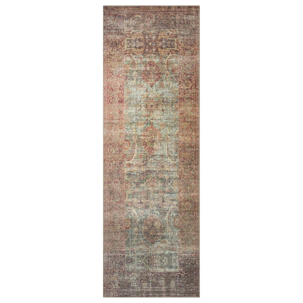 Amber Lewis x Loloi Georgie 2" x 5" Jade and Sunset Area Rug, , large