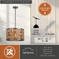 Vaxcel Norwood 1-Light Pendant in Vintage Steel and Distressed Wood, , large