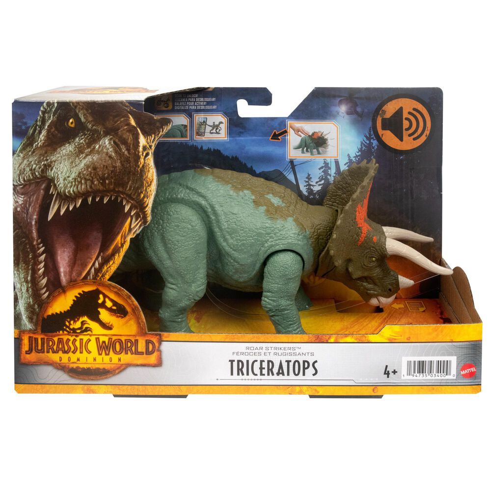 Jurassic World Roar Strikers Triceratops, , large