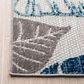 Safavieh Cabana CBN831F 2" x 8" Grey and Blue Indoor/Outdoor Area Performance Rug, , large