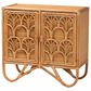 Baxton Studio Baylor Rattan Storage Cabinet in Light Honey, , large