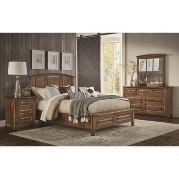 Archbold Furniture Company Carson 4-Piece Queen Storage Bedroom Set in Maple Bark, , large