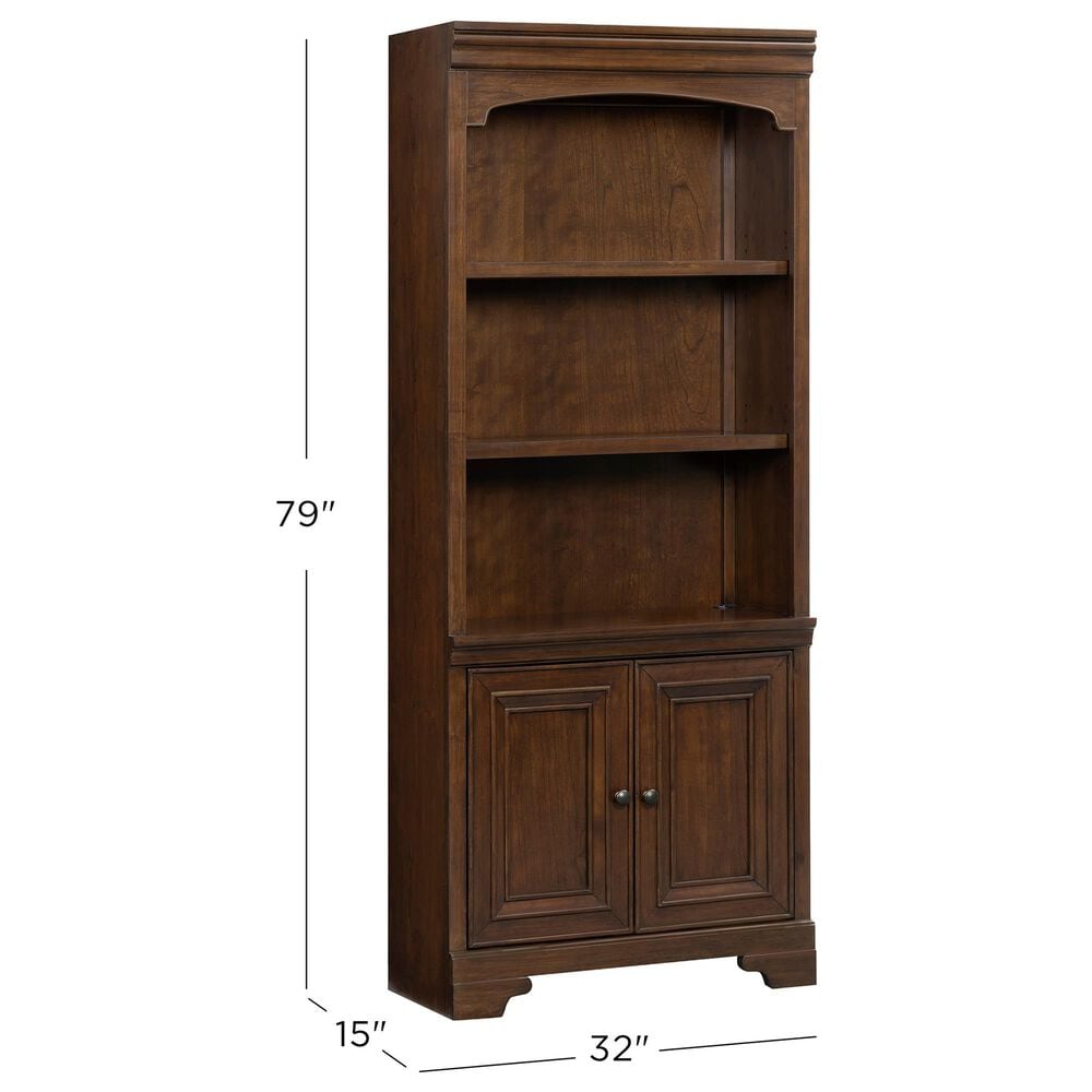 Riva Ridge Arlington 2-Door Bookcase in Classic Brown, , large