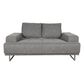 Lily and Lee Furniture Russo Loveseat with Adjustable Depth Backrest in Space Grey, , large