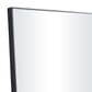 Maple and Jade 32" x 18" Wood Rectangular Wall Mirror with Thin Frame in Black, , large