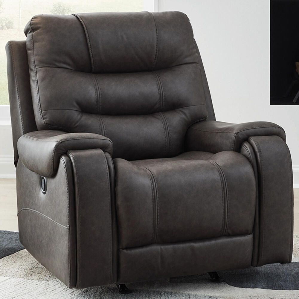 Ashley Femley Manual Rocker Recliner in Smoke, , large
