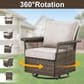 Sunwell Garden 5-Piece Patio Conversation Set with Swivel Chairs in Beige, , large
