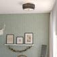 Vaxcel Burnaby 4-Light Semi-Flush Mount with Black Linen Shade in Matte Brass, , large