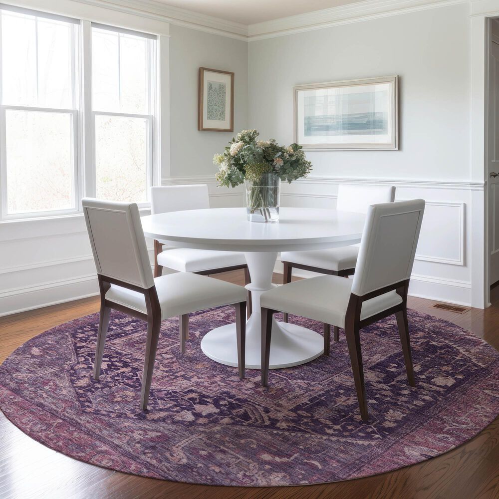 Dalyn Rug Company Solace SL14 8&#39; Round Eggplant Area Rug, , large