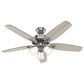 Hunter Builder Plus 52" Ceiling Fan with Lights in Brushed Nickel, , large