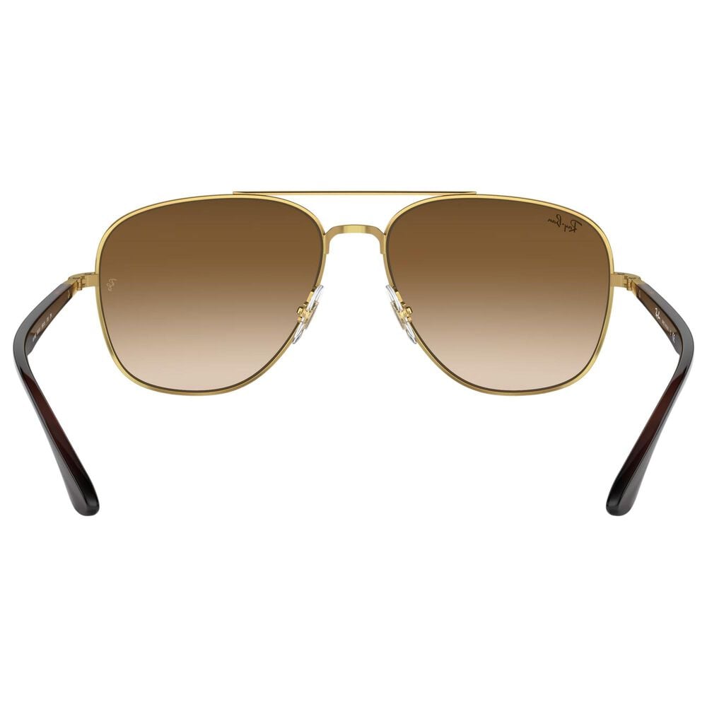 Rayban Glasses Sunglasses with Brown Lenses in Polished Arista Gold, , large