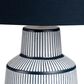Crestview Collection Thorne Table Lamp in Navy and White, , large
