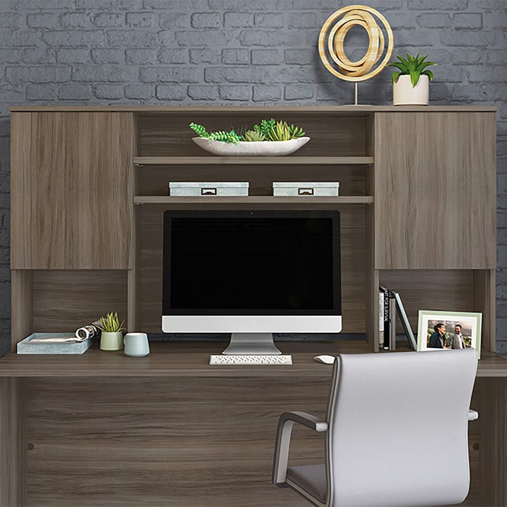Sauder Affirm Desktop Hutch in Hudson Elm, , large