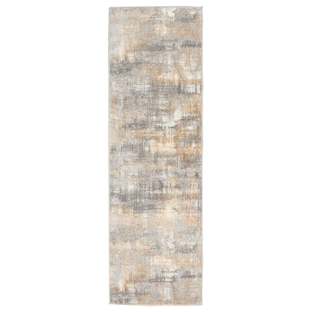 Nourison Rush CK951 2"3" x 7"3" Grey and Beige Runner, , large