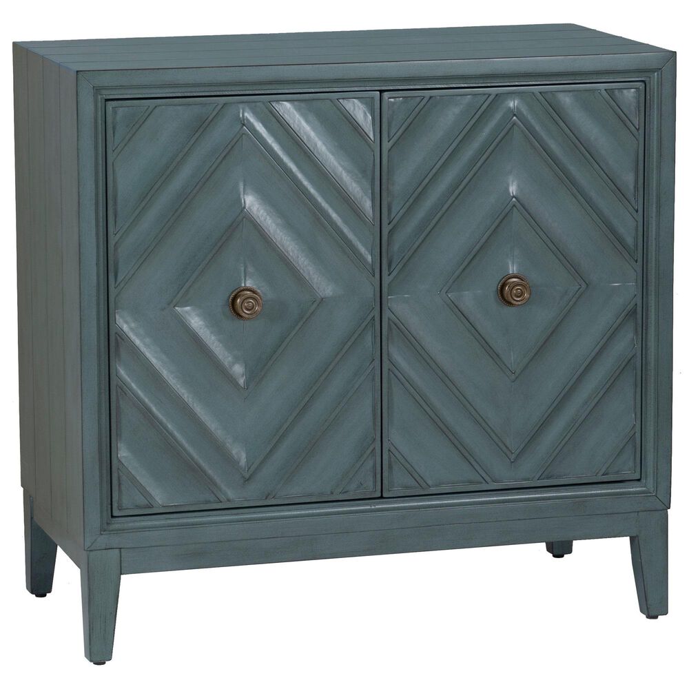 Linon Home Decor Dian Diamond 2-Door Cabinet in Blue, , large