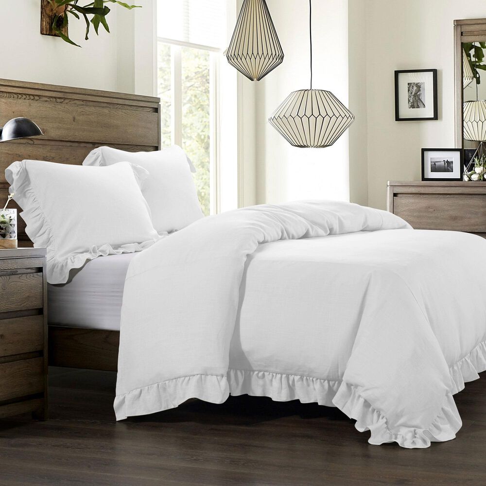 HiEnd Accents Lily 3-Piece Super Queen Comforter Set in White, , large