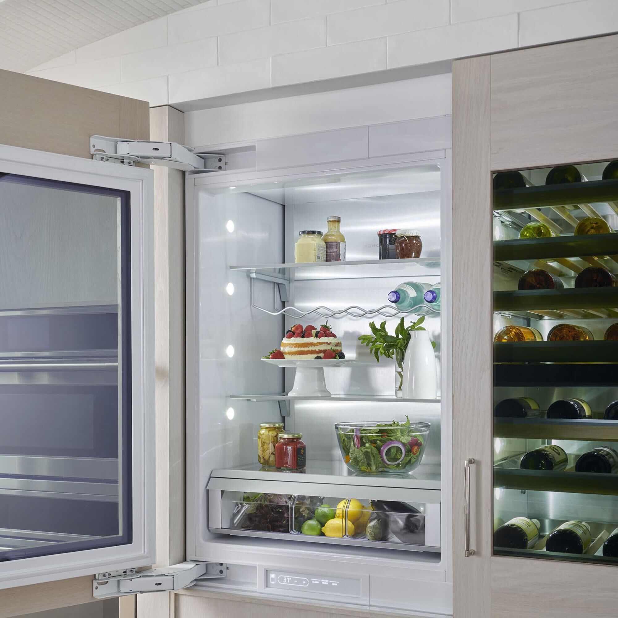 Glass door refrigerator for clearance home