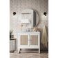 James Martin Vanities Athens 36" Single Bathroom Vanity in Glossy White with 3 cm Carrara White Marble Top and Rectangular Sink, , large