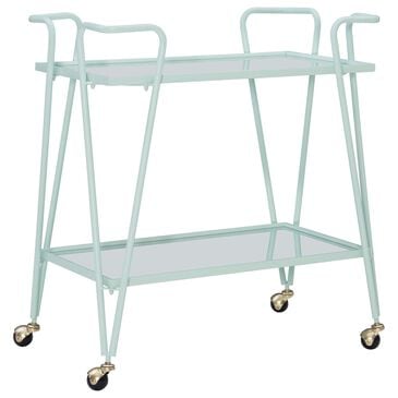 Linon Home Decor Mid-Century Bar Cart in Mint, , large
