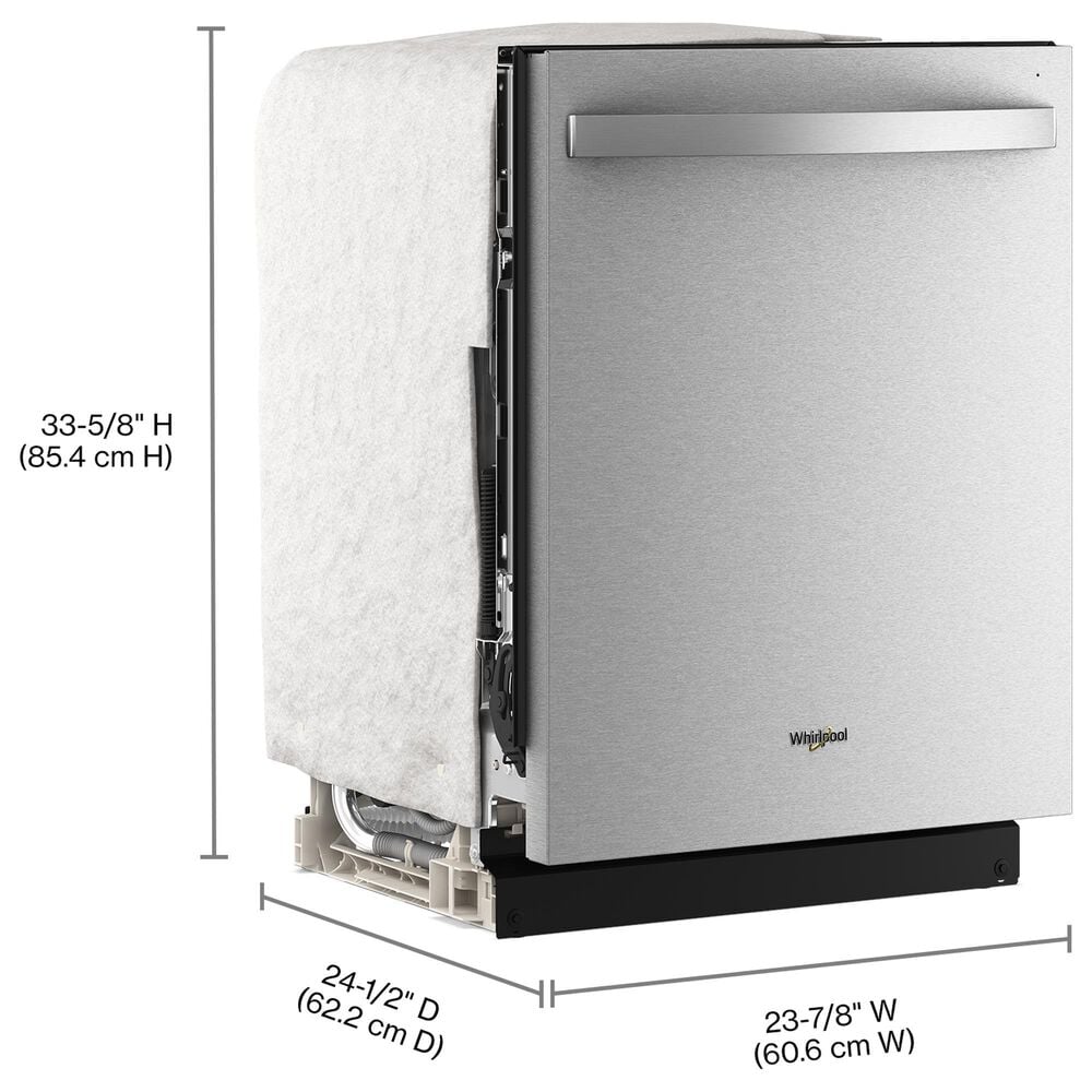 Whirlpool 24&quot; Built-In Dishwasher with Total Coverage Wash and Auto Open Air Dry in Fingerprint Resistant Stainless Steel, , large