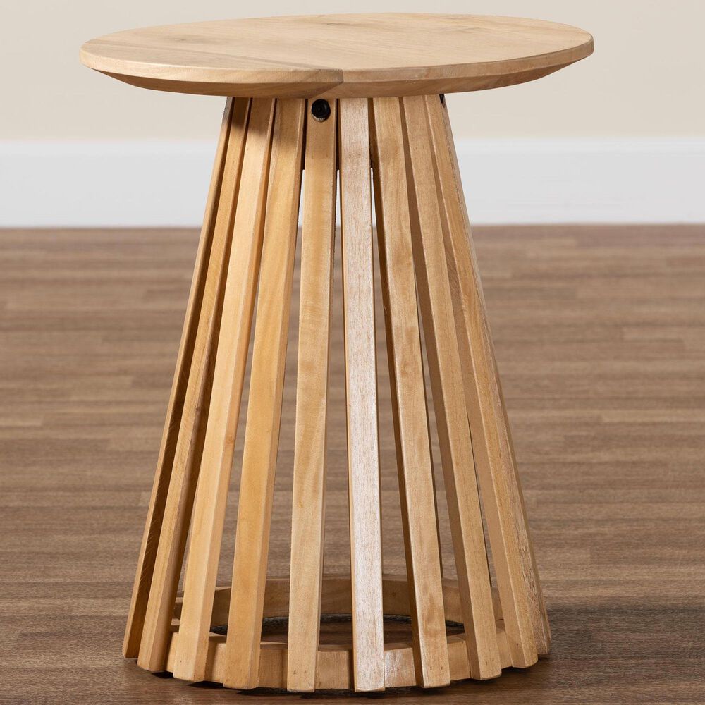 Baxton Studio Caribic End Table in Natural, , large