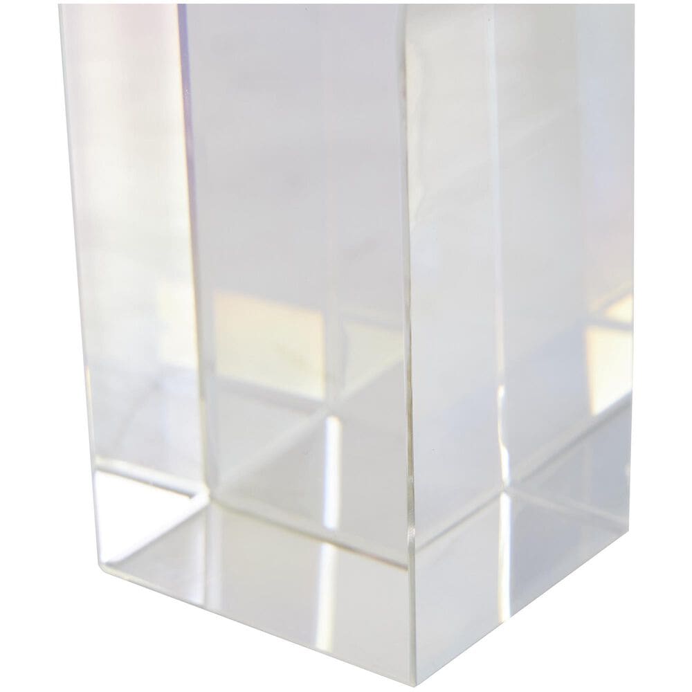 Maple and Jade Arched Geometric Decorative Bookend in Clear &#40;Set of 2&#41;, , large
