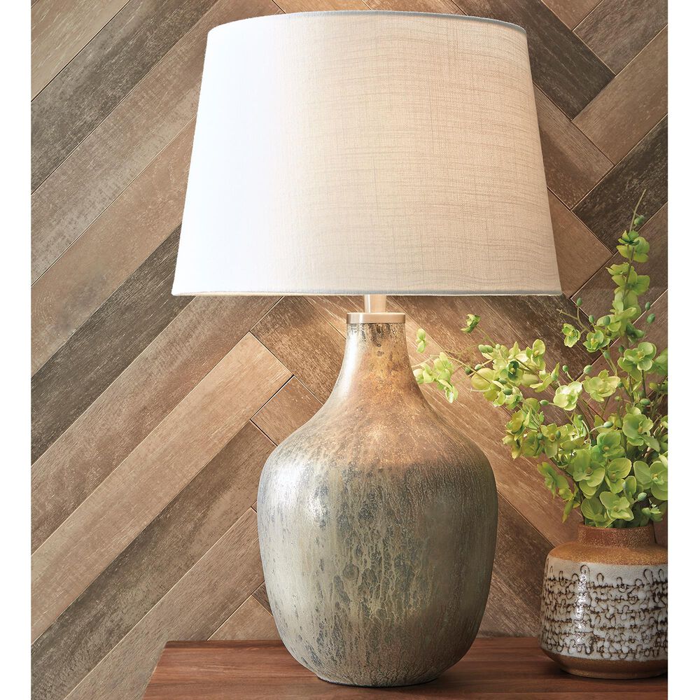 Ashley Mari Glass Table Lamp in Gray and Gold, , large