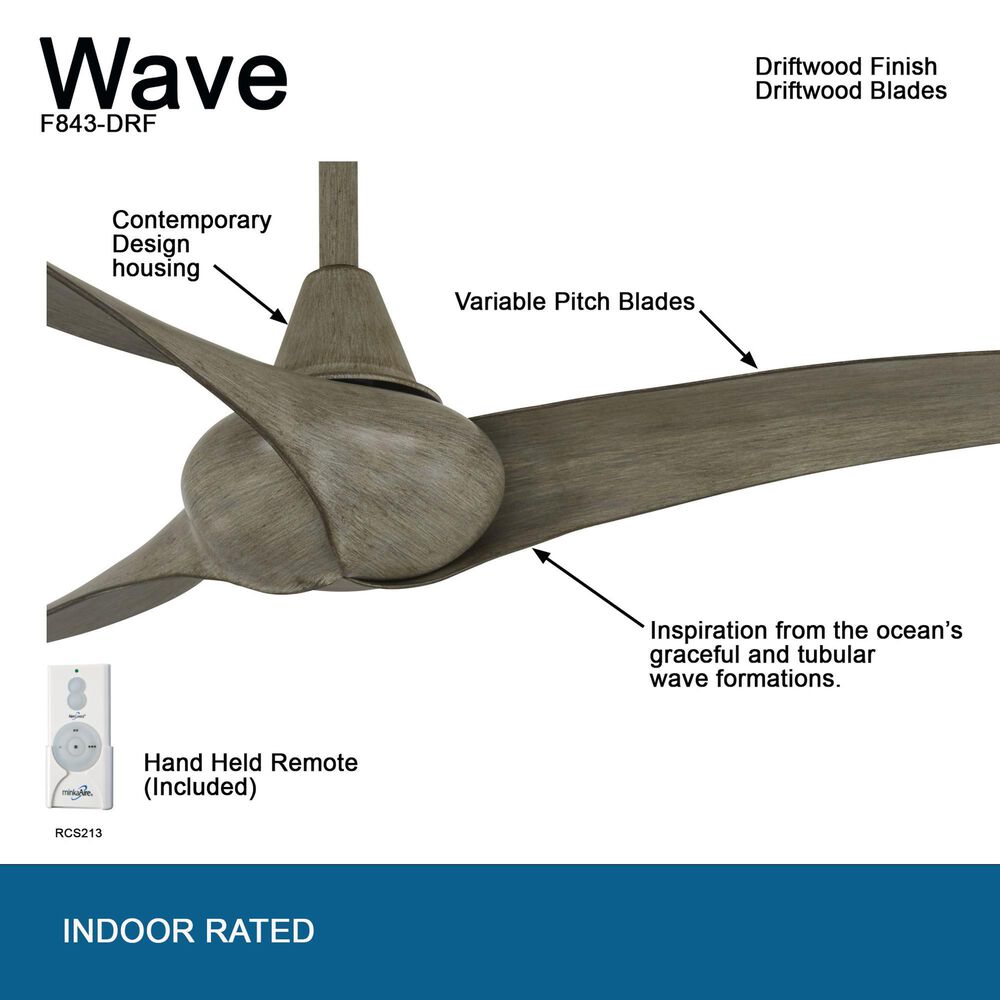 Minka-Aire Wave 52" Ceiling Fan in Driftwood, , large