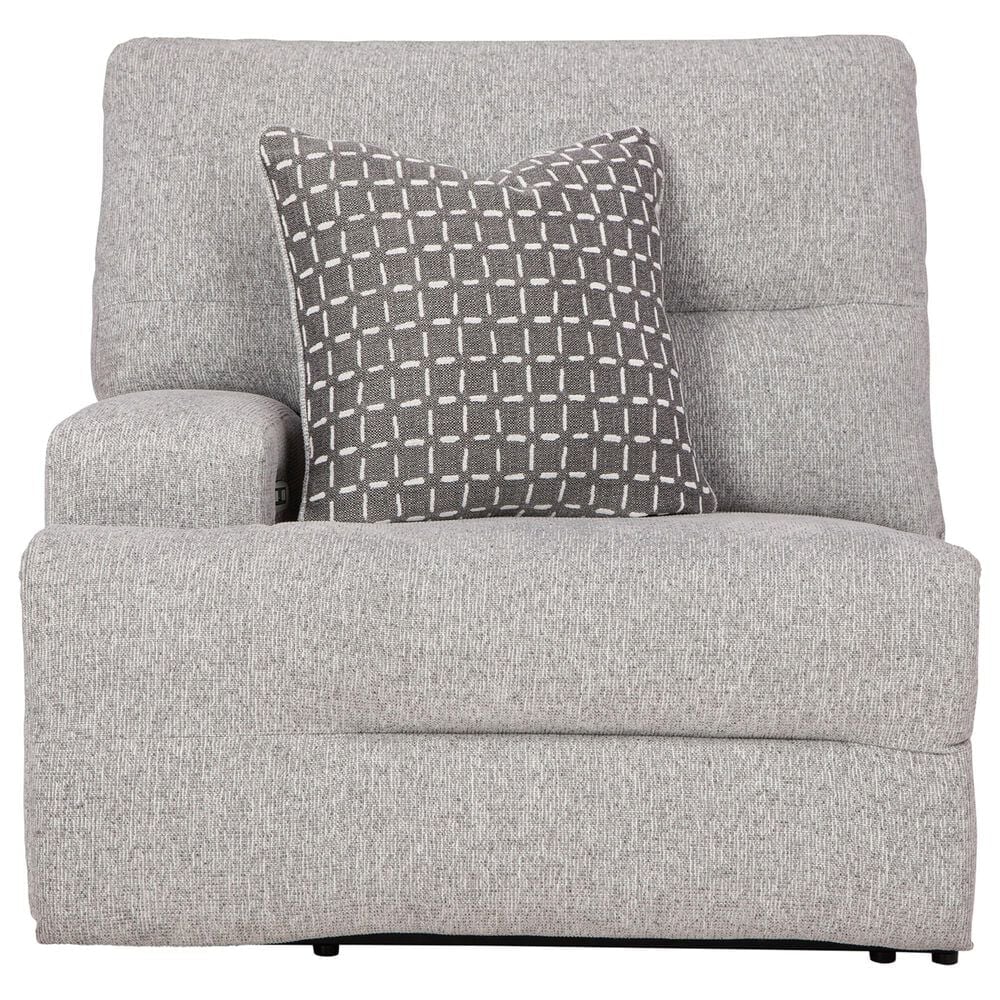 Ashley Acklen Place 3-Piece Power Symmetrical Reclining Sectional Loveseat with Console in Pewter, , large