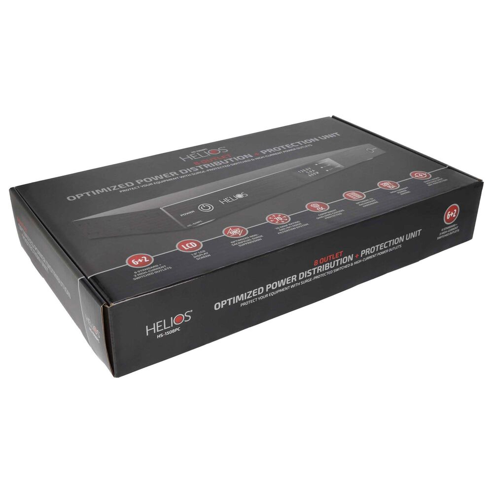 Helios 8-Outlet Rack Mountable Non Sacrificial Surge Protector in Black, , large