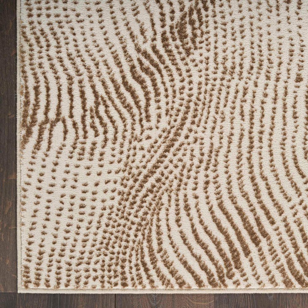 Nourison Central Park West CEP01 Beige and Brown 2&#39;2&quot; x 7&#39;6&quot; Runner, , large