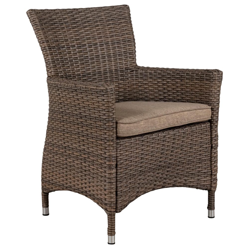 Global Note Collections Bella Steel Woven Dining Chair, , large