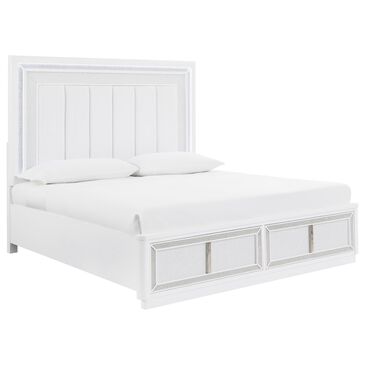 Millenium Chalanna California King Upholstered Storage Bed in White, , large