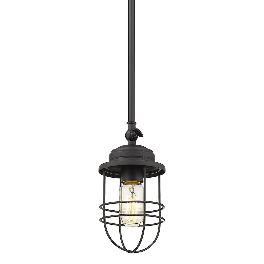 Golden Lighting Seaport Hanging Mini Pendant in Matte Black, , large