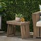 Hearth and Haven Kyoto Outdoor Folding Side Table with Slatted Top in Grey, , large