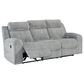 Ashley Buntington Manual Reclining Sofa in Pewter, , large