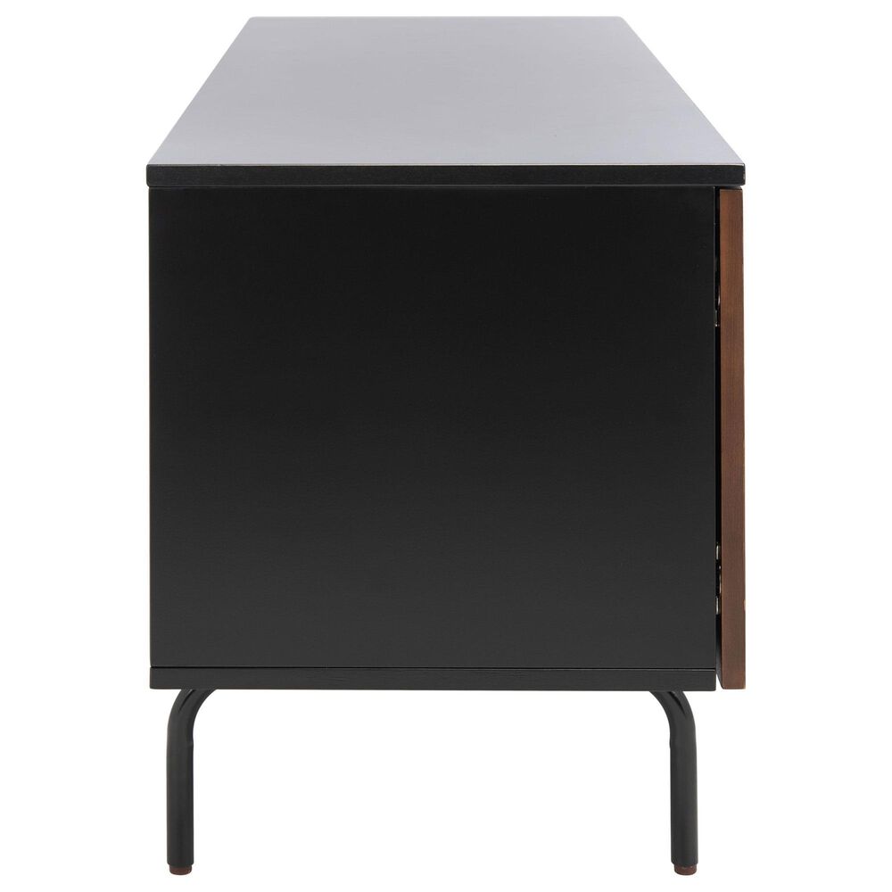 Safavieh Genevieve 54&quot; Media Stand in Black and Walnut, , large