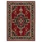 Oriental Weavers Lilihan Medallion 092R6 3"3" x 5" Red and Black Area Rug, , large