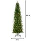 The Gerson Company 7.5" Pre-Lit Artificial Natural Cut Narrow Saginaw Spruce with Multicolored Lights in Green, , large