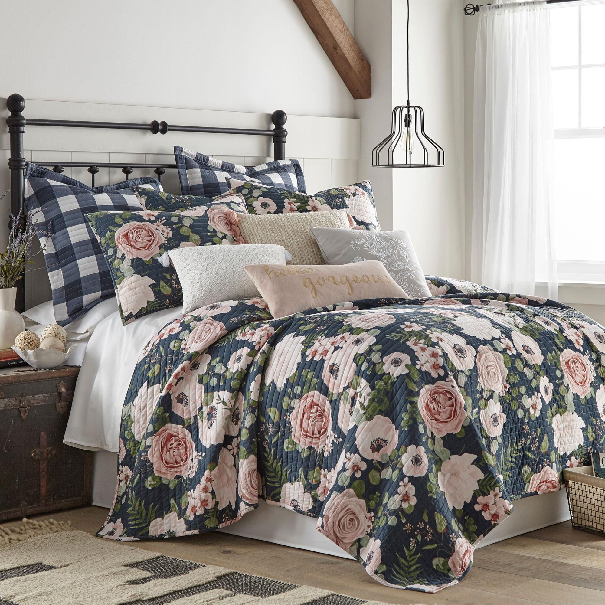 Levtex Fiori 3 Piece Full Queen Quilt Set in Multicolor NFM