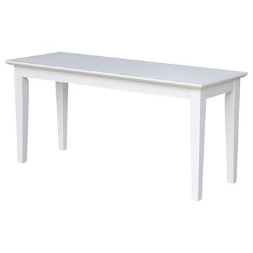 International Concepts Shaker Bench in White, , large