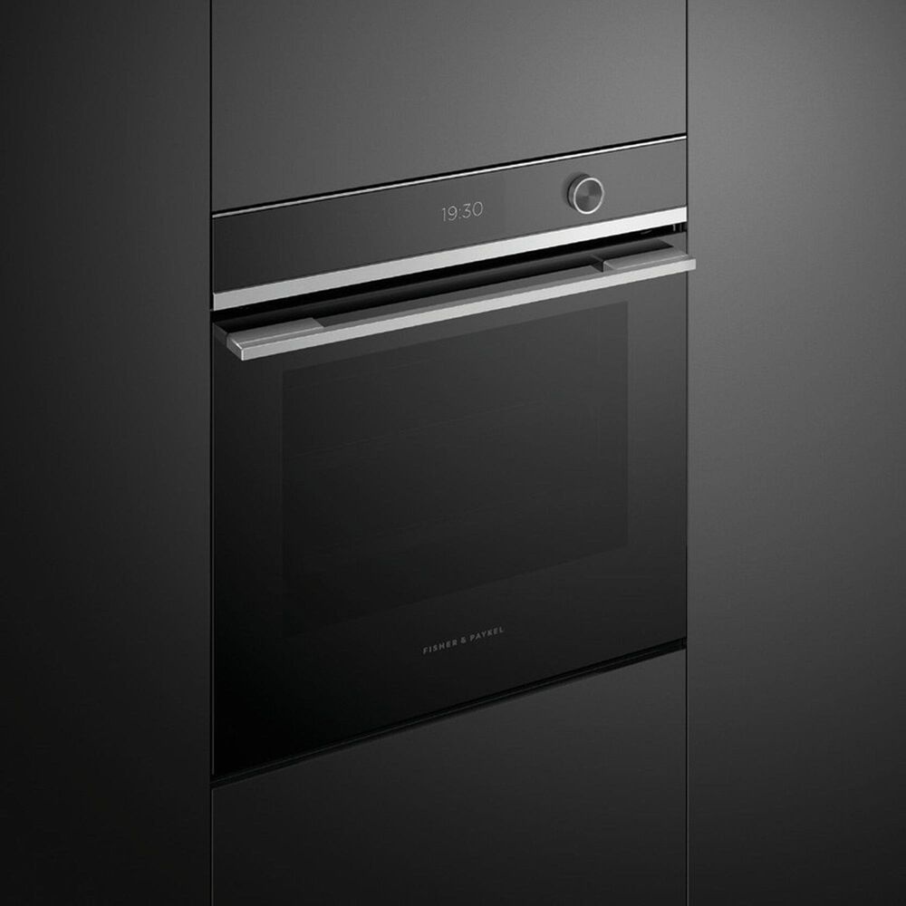 Fisher &amp; Paykel 24 Single Electric Wall Oven with 23-Function and Convection in Black and Stainless Steel, , large