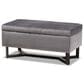 Baxton Studio Esther Storage Ottoman in Grey, , large
