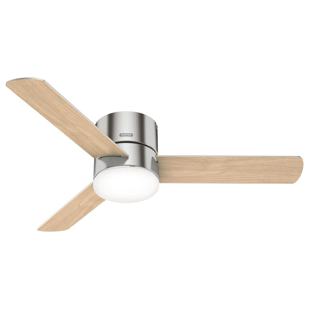 Hunter Minimus 52&quot; Ceiling Fan with LED Lights in Brushed Nickel, , large