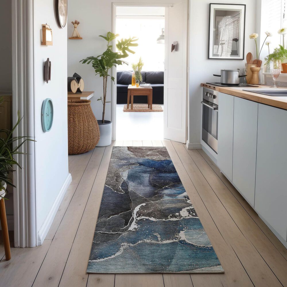 Dalyn Rug Company Odyssey Blue 2'3" x 7'6" Runner, , large