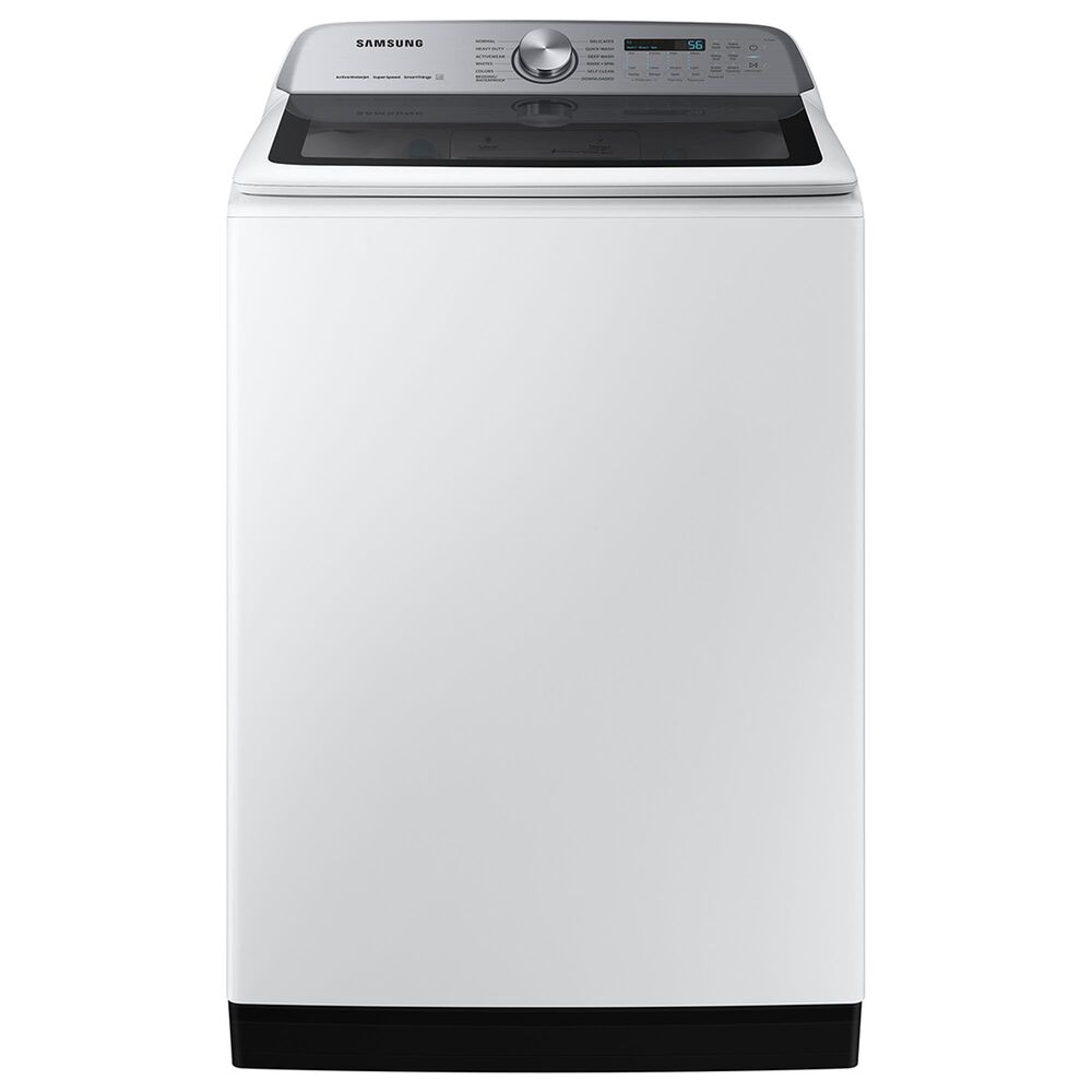 Samsung 5.4 cu. ft. Extra-Large Capacity Smart Top Load Washerwith ActiveWave Agitator and Super Speed Wash in White, , large