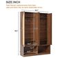 HOMLUX 6-Hook Hall Tree with 2-Rattan Doors in Walnut, , large