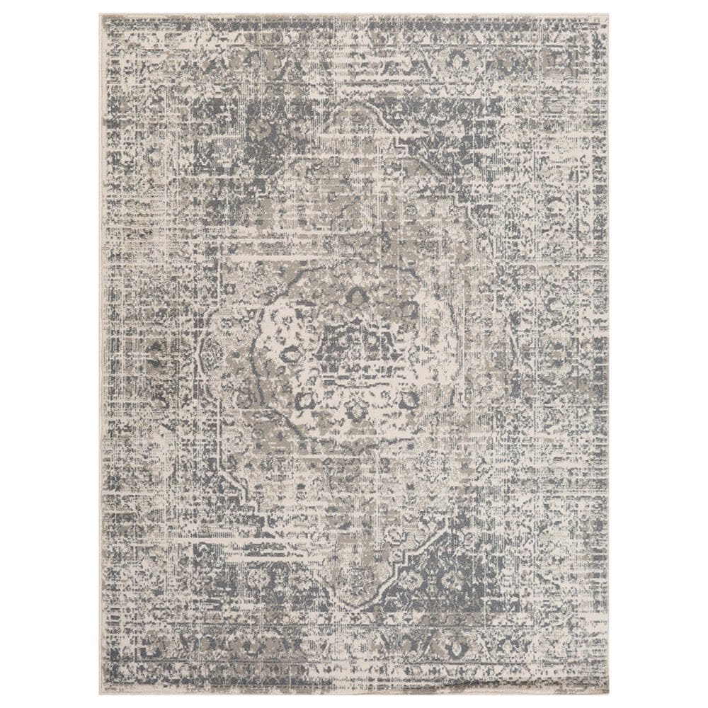 Amer Rugs Alpine 9"2" x 12"2" Medium Gray Area Rug, , large